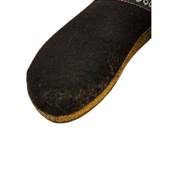 COPY - Haflinger Grizzly Clog Womens 40 Black Wool Slip On Slipper Mule Shoes - Picture 4 of 8